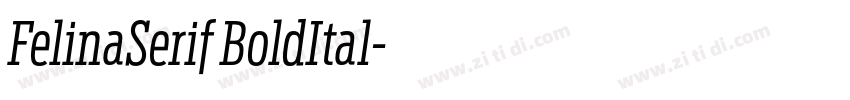 FelinaSerif BoldItal字体转换